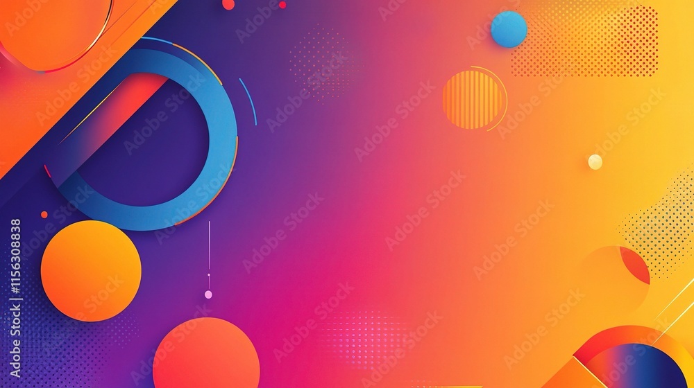 Poster abstract gradient background: vibrant and dynamic, this abstract gradient background with geometric 