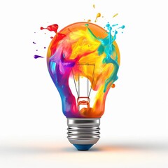 light bulb with earth inside