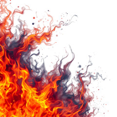 "Vibrant Flame Explosion - Powerful Fire Burst"

