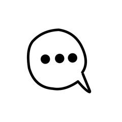 speech bubble with ellipses