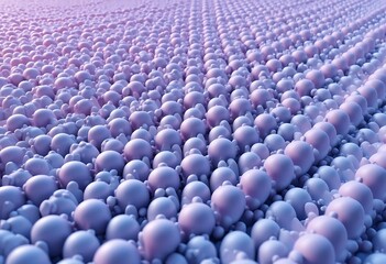 Fototapeta premium Numerous Lavender Spheres Form a Dense Textured Field
