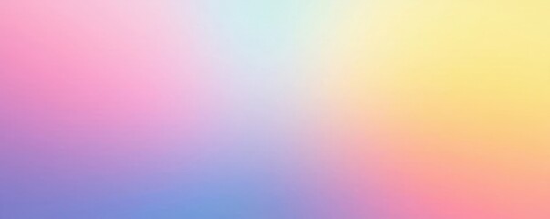 Obraz premium Soft pastel gradient, pink to blue to yellow hues, smooth, backdrop, happy
