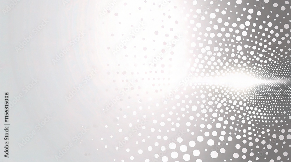 Aufkleber Abstract Gray and White Background with Halftone Dots Pattern