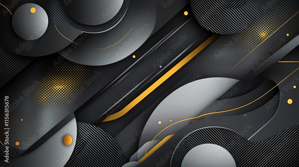 Poster geometric grey abstract background with shine and layered design