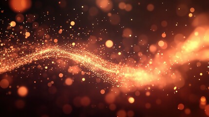 Obraz premium Abstract Digital Wave Background with Sparkles and Glowing Lights