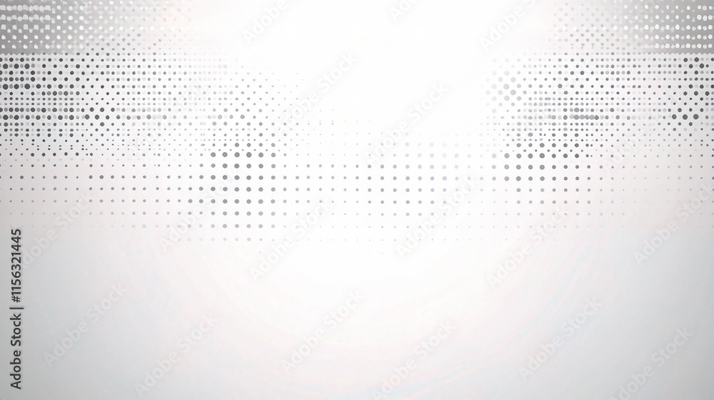 Poster abstract white and gray background with halftone dot pattern