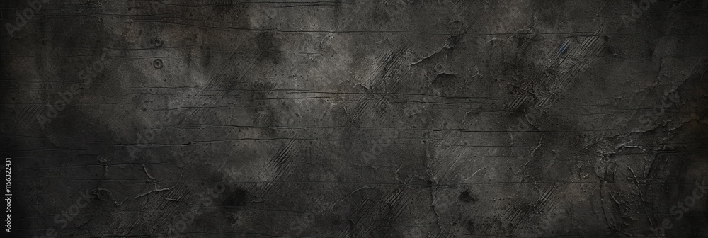 Poster dark and scratched black metal surface with unique texture and depth for artistic backgrounds and ab