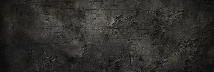 Fototapeta premium Dark and Scratched Black Metal Surface with Unique Texture and Depth for Artistic Backgrounds and Abstract Designs