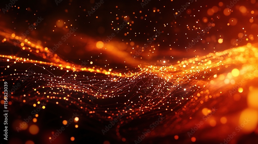 Poster abstract business science background featuring interconnected lines