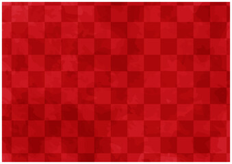 和柄の市松模様の和風和紙で年賀状背景1