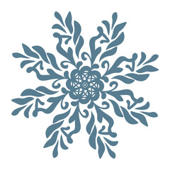 Ornamental floral mandala motif