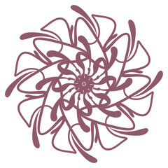 Ornamental floral mandala motif