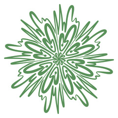 Ornamental floral mandala motif
