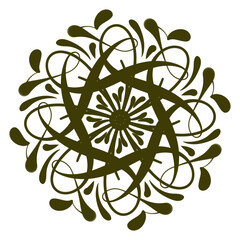 Ornamental floral mandala motif