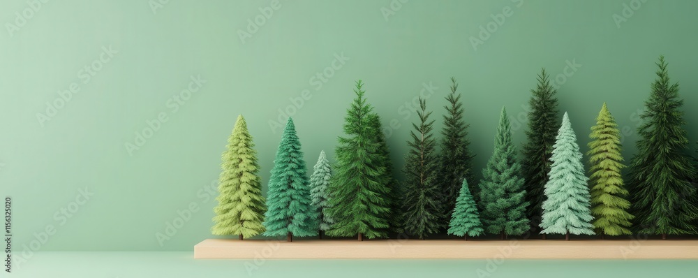 Poster deforestation board flat design side view forest conservation and wildlife theme 3d render triadic c
