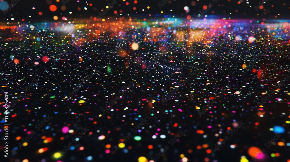Poster abstract colorful glitter background sparkling lights and bokeh effect for festive designs