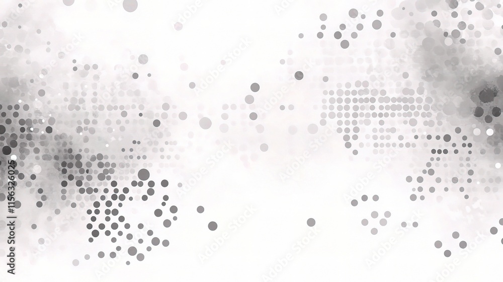 Aufkleber abstract gray and white background with halftone dot patterns
