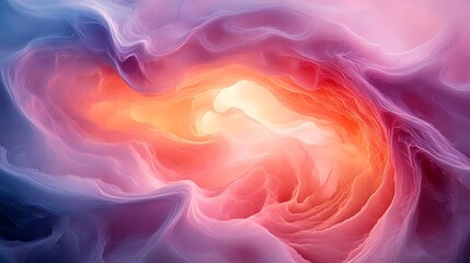 Fototapeta premium Abstract Colorful Swirling Cave Interior Art