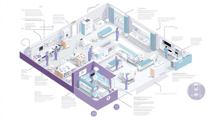 High-resolution infographic on Med-Surg highlighting key points and best practices--ar 16:9