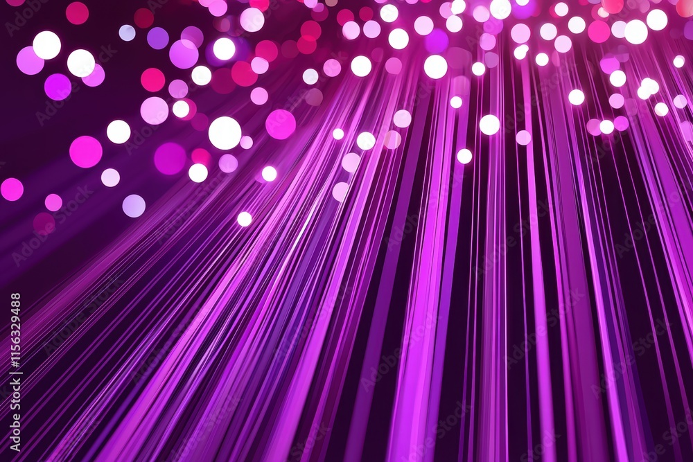 Poster vibrant abstract background with light trails and colorful bokeh