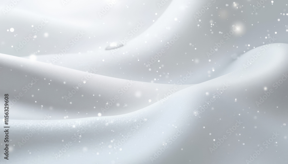 Poster polished silver plate texture with soft curves and sparkling effects creating a luxurious feel