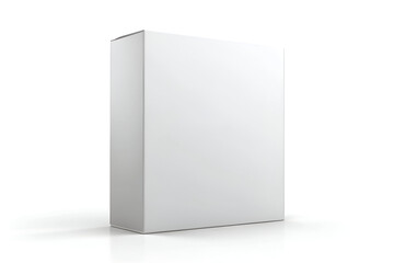 Minimalist blank cereal box mockup, Product packaging cardboard box isolated on white background