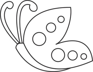 Butterfly beautiful outline drawing art 