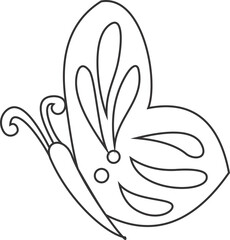 Butterfly beautiful outline drawing art 