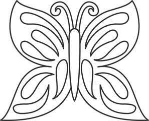 Butterfly beautiful outline drawing art 