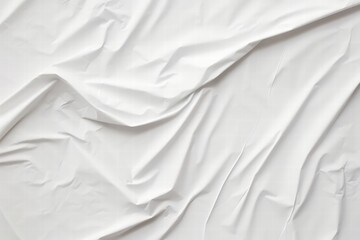Obraz premium Abstract white paper texture with soft folds and creases, perfect for backgrounds, design projects, and creative applications showcasing simplicity and elegance.