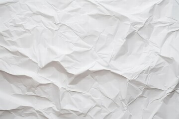 Crumpled White Paper Texture on Light Background for Creative Design and Artistic Projects, Ideal for Background Applications and Visual Enhancements