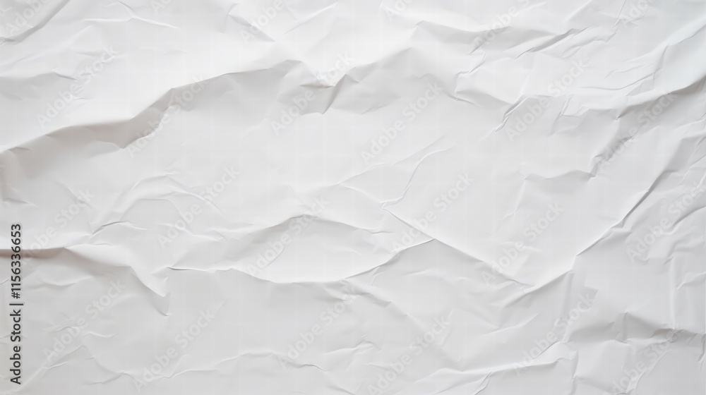 Poster white textured background with crumpled and empty surface perfect for minimalist designs and creativ