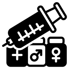 Hormone glyph icon