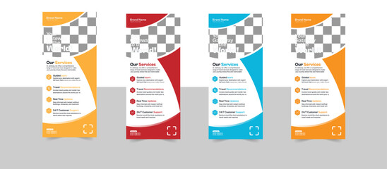 Corporate And Creative Business Roll Up Banner Template, polygon background, vector illustration, business flyer, and display banner for your Corporate business