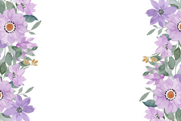 Watercolor floral frame for wedding, birthday, card, background, invitation, wallpaper, sticker, decoration etc.