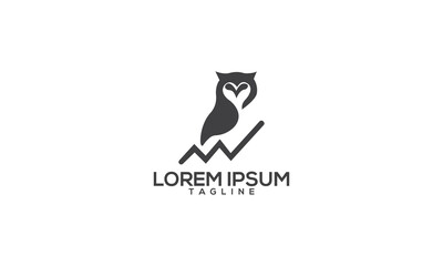 Unique owl logo Modern and minimalist vector and abstract logo