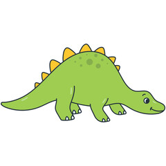 Fototapeta premium Illustration of Cute Dinosaurs. Vector Cartoon Character on White Background