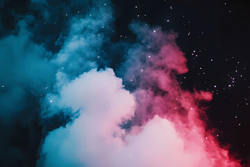 Naklejka premium Colorful fireworks burst in night sky, creating a festive ambiance.