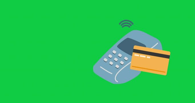 tap to pay animated edc machine non-cash payment edc nft machine payment