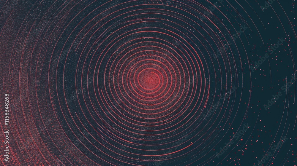 Poster Abstract circular pattern with concentric lines and a gradient background.