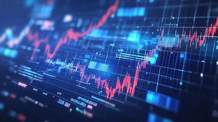 Abstract Grey Background with Finance-Themed Elements and Graphs