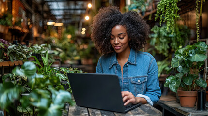 Businesswoman uses laptop to work on company growth analysis, statistics, graphs and pie charts. Financial analysis and business concept