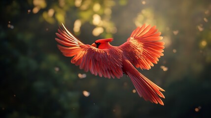 Fototapeta premium A snowy owl wings spread wide against a backdrop of a frost-covered meadow, the horizon glowing softly with the light of a winter sunrise, dreamy landscape