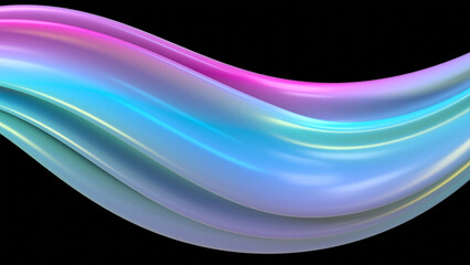 Abstract Colorful Swirling Liquid Design, Iridescent Flowing Wave Background