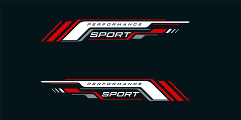 Wrap Design for Car Vector. Sport stripes, racing vehicle stickers. Racing stickers for tuning