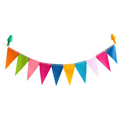 Fototapeta premium Colorful Triangular Flags for Festive Occasions