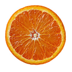 Fresh Juicy Orange Sliced in Half With Visible Segments