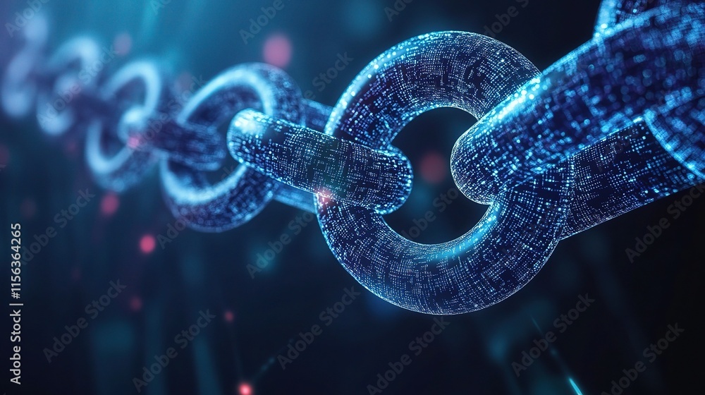 Poster futuristic abstract vector background featuring blockchain technology