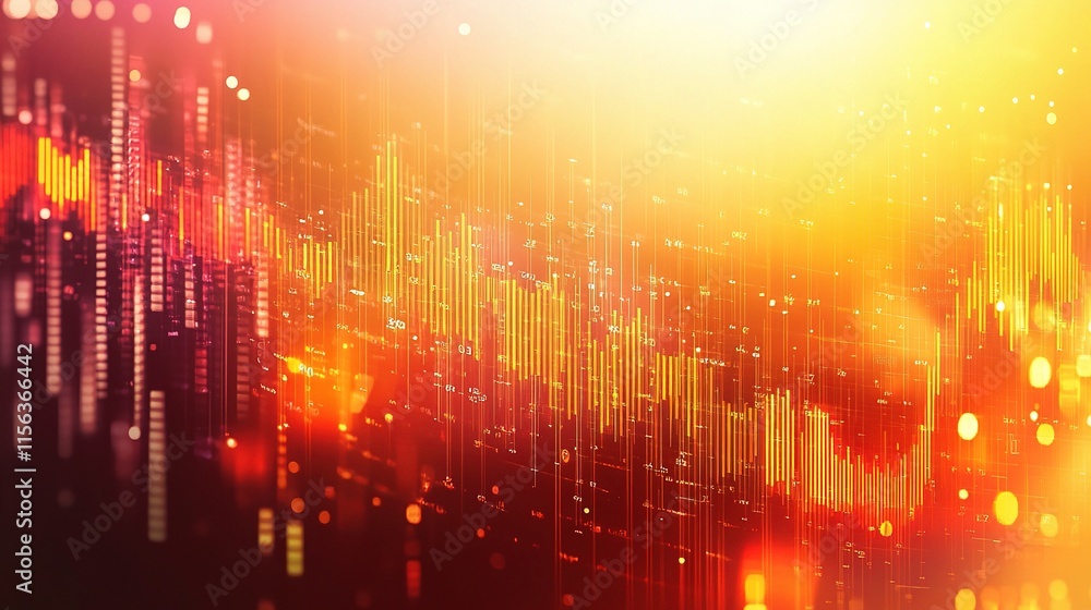 Poster elegant abstract background with futuristic data visualization design