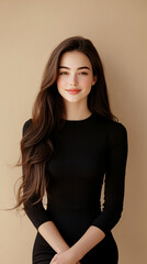 Naklejka premium Portraits of beautiful European women with curly hair